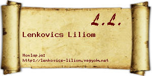 Lenkovics Liliom névjegykártya